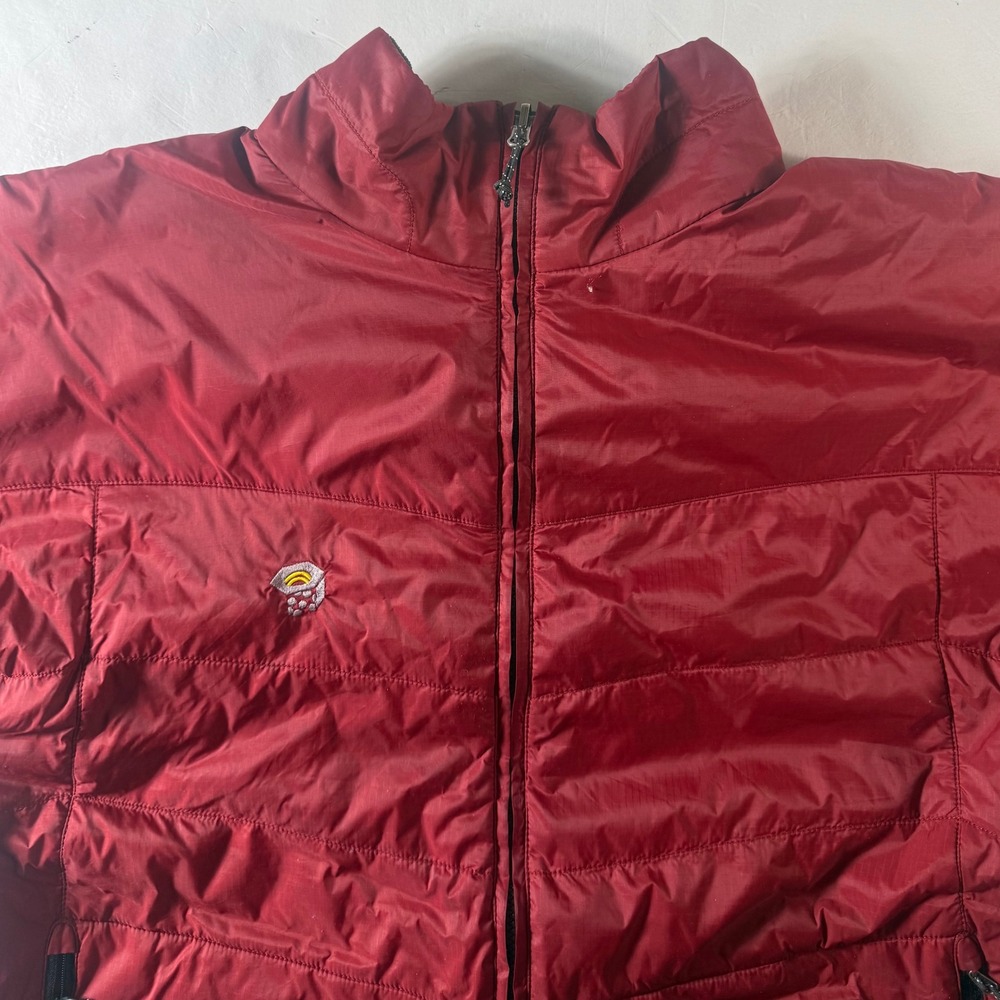 Mountain Hardwear Mens 2XL Quilted Puffer Jacket Full Zip OM1958 Lightweight Red